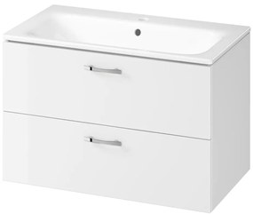 Cersanit S801-538 - Falra szerelhető NIKO fürdőszobaszekrény mosdóval 80x45 cm fehér