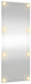 téglalap alakú üveg falitükör LED fényekkel 40 x 100 cm