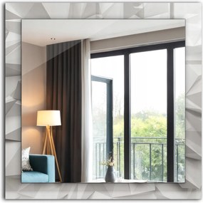 Négyzet alakú tükör nyomott mintával Absztrakt geometrikus formák 60 x 60 cm