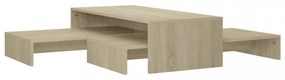 szerelt fa rakásolható dohányzóasztalszett 100x100x26,5 cm