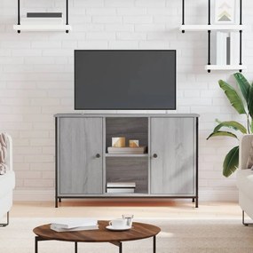 szürke sonoma színű szerelt fa TV-szekrény 100 x 35 x 65 cm