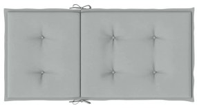 4db melange világosszürke szövet háttámlás székpárna 100x50x4cm
