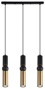 ITALUX PND-14290-3A-BK-BRO ISIDORA Többágú Függesztett Lámpa Antik Bronz, Fekete GU10 IP20