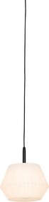 Modern kültéri lógólámpa fekete fehér árnyékolóval 33 cm IP44 - Robbert