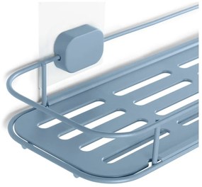 Világoskék öntapadós fém fürdőszobai polc Grena – Compactor