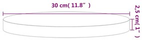tömör bükkfa kerek asztallap Ø30x2,5 cm