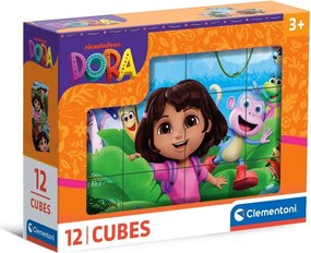 Dóra, a felfedező Jungle mesekocka 12 db-os Clementoni