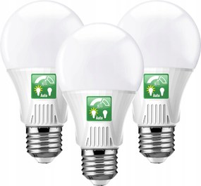 3x E27 9W Led Izzó Szürkületi Mozgásérzékelővel