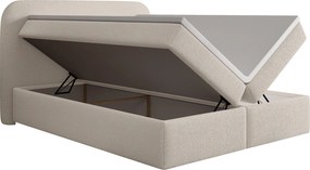Eleris kontinentális ágy 160x200 tárolóval - bézs bouclé Quelle 03