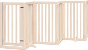 vidaXL összecsukható ajtós kutyakapu 6 panellel, 300 cm, nyárfa