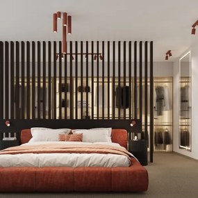 Sollux SL.1637 - Spotlámpa KARBON 2xGU10/10W/230V piros