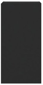 fekete falra szerelhető TV-szekrény LED-del 40,5 x 35 x 80 cm