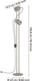 Eglo 44166 - Állólámpa TILSTON 2xE14/8W/230V bézs
