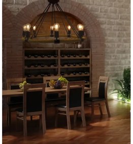 LED Csillár láncon ROPE ARTHUR 8xE27/6W/230V