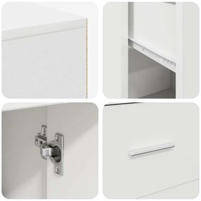 Sarokíróasztal fiókkal 2 pcs Fehér 102 x 50 x 75 cm Faanyag