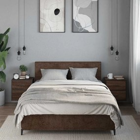 2db barna tölgy színű fali éjjeliszekrény 40 x 31 x 39,5 cm
