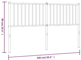 fehér fém fejtámla 160 cm