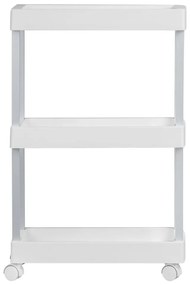 Fehér műanyag gurulós polcos állvány 45x80 cm Mino – Wenko