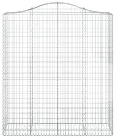 4 db íves horganyzott vas gabion kosár 200x50x220/240 cm