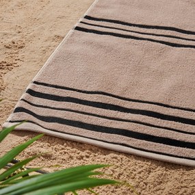 Bézs strandtörölköző 75x150 cm Banded Stripe – Catherine Lansfield