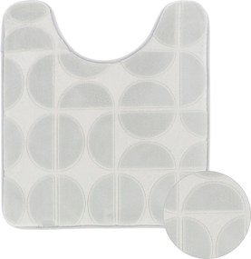 Fürdőszobaszőnyeg Wc-szőnyeg 45x50 cm mikroszálas Puha Alátét szürke