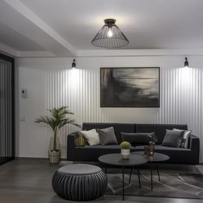 Brilagi - LED felületre szerelhető mennyezeti lámpa CERIA WIRE 1xE27/40W/230V Ø 45 cm fekete