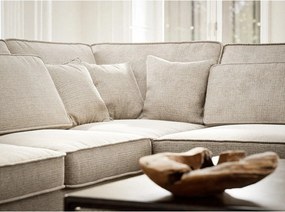 Krémszínű zsenília sarokkanapé (jobb oldali-L alakú) Kirou – Maison de Rêve