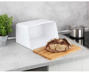 WENKO 54099100 - KUBO kenyértartó 35x26,5 cm fehér/barna