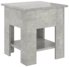 Betonszürke szerelt fa dohányzóasztal 40x40x42 cm