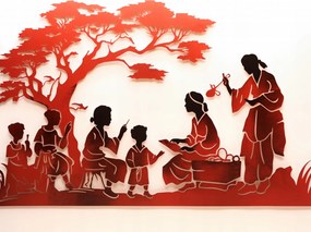 Poszter 65x50cm Tanulás az erdei klímában