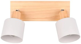 Fehér-natúr színű spotlámpa ø 9 cm Shanti – Trio