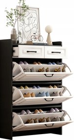 Cipősszekrény forgatható cipőtartóval 3 ajtó 2 fiók 80x23.5x131