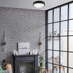 Mennyezeti lámpa JONAS 1xE27/60W/230V á. 26 cm fekete