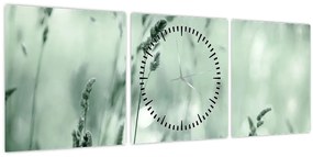 Kép - Zöld rét (órával) (90x30 cm)