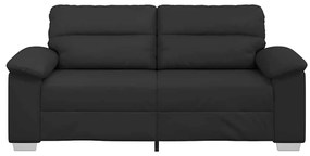 vidaXL kétszemélyes fekete műbőr kanapé 140 cm