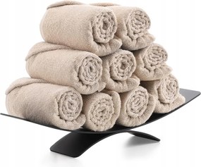 Oetams Törölközőtartó Vendégeknek Fúrás Nélkül Fekete Papír Akasztó