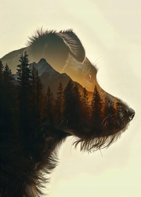 Poszter 39,5x55cm Kutyaszellem erdő