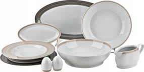 Ebédlőtál barna/bézs, 6/25