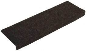 15db tűvel lyuggatott sötétbarna szövet lépcsőszőnyeg 65x21x4cm