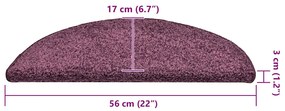 30 db sötétlila lépcsőszőnyeg 56x17x3 cm