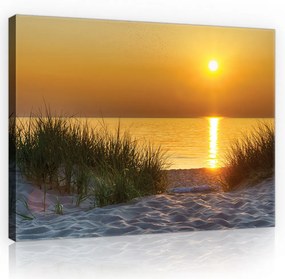 Vászonkép, Naplemente a tengerpartról 80x60 cm méretben