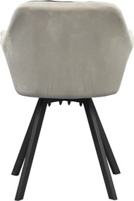Forgó étkezőszék, szürke Velvet szövet, FLER