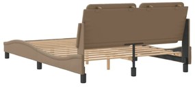 cappuccino színű műbőr ágykeret matrac nélkül Zadar 120x200 cm