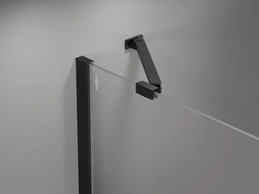 Mexen Mist, ötszögletű zuhanykabin, jobb oldali 90 x 90 cm, átlátszó üveg-fekete rács, 8A8-090-090-70-77-P