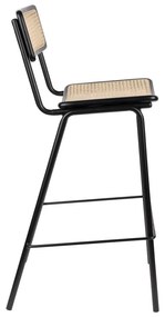 Fekete rattan bárszék szett 2 db-os 106 cm Jort - Zuiver