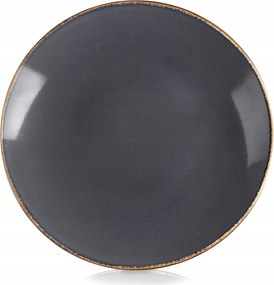 Ebédlő Tányér Nagy Lapos Ebédlő Kerámia Szürke 27 cm