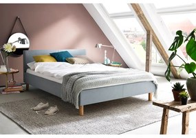 Kékesszürke kárpitozott egyszemélyes ágy 120x200 cm Lena – Meise Möbel