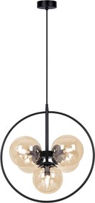 KAJA K-5369 PIRO Fekete Színű Függeszték 5xE14 10W IP20