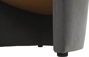 Klub fotel, szürke anyag, CUBA