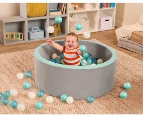 B-Toys - Gyermek száraz medence labdákkal átm. 89 cm szürke/türkiz